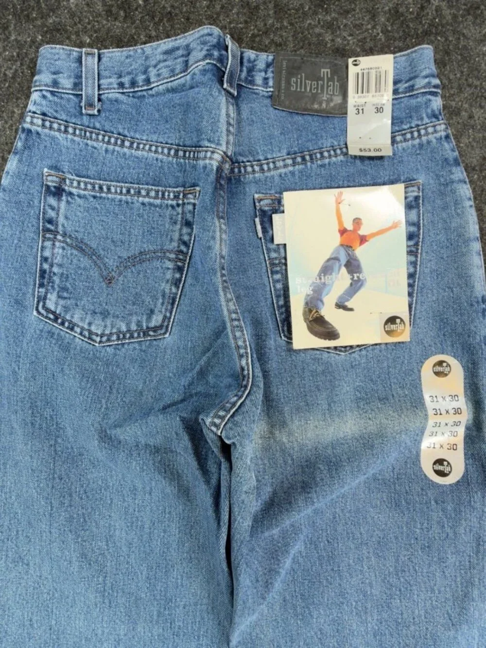 Levi's SilverTab Jeans Mens 31x30 Blue Cotton Straight Relaxed Vintage 90s Baggy